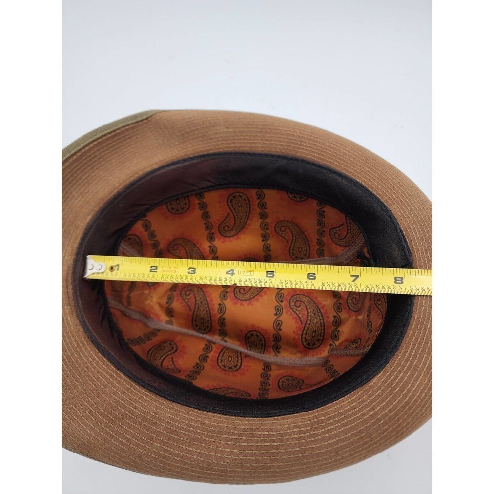Vintage United Hatters Cap & Millinery Felt Fedora Feather Hat 7 1/12 - Picture 8 of 12